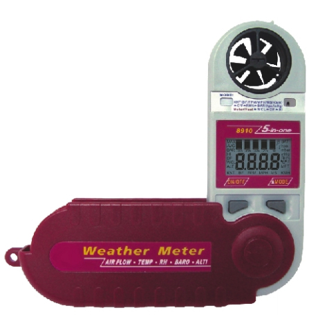 Anemometri digitali portatili : Anemometro Termometro e Barometro tascabile  serie AM8910