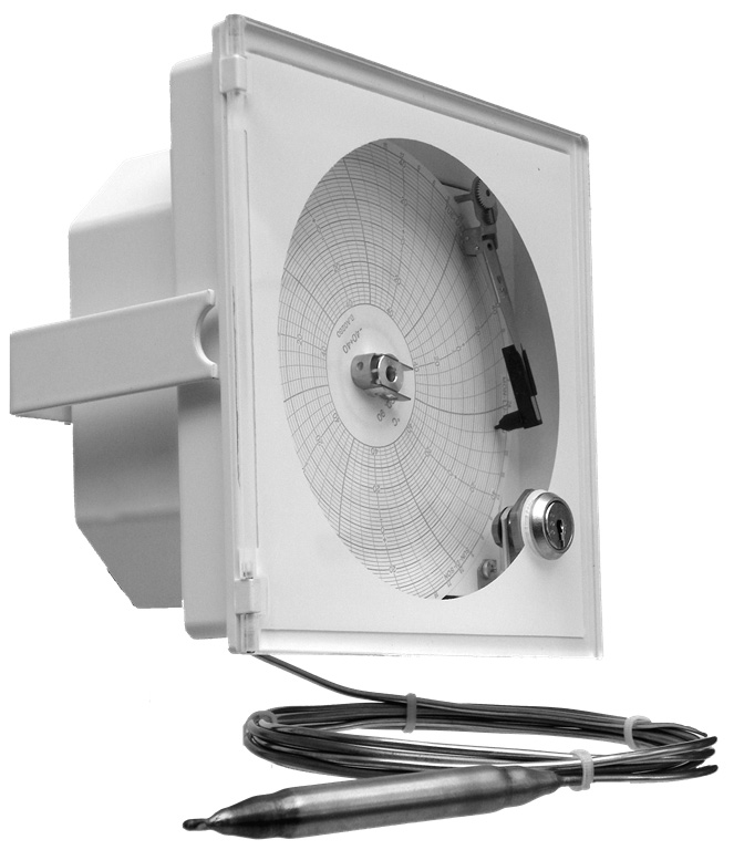 registratore di temperatura a disco circolare ad incasso
